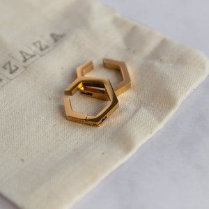 18k Gold plated magnetic geometric earrings